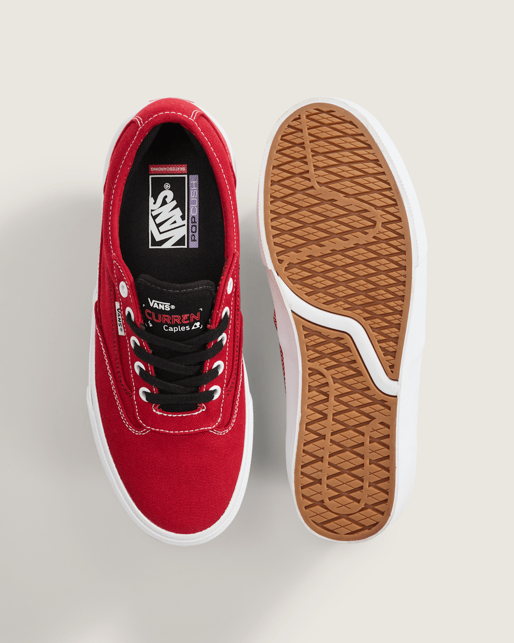 Women|Men|Sale Vans Skate Curren Caples Shoe in Red / White