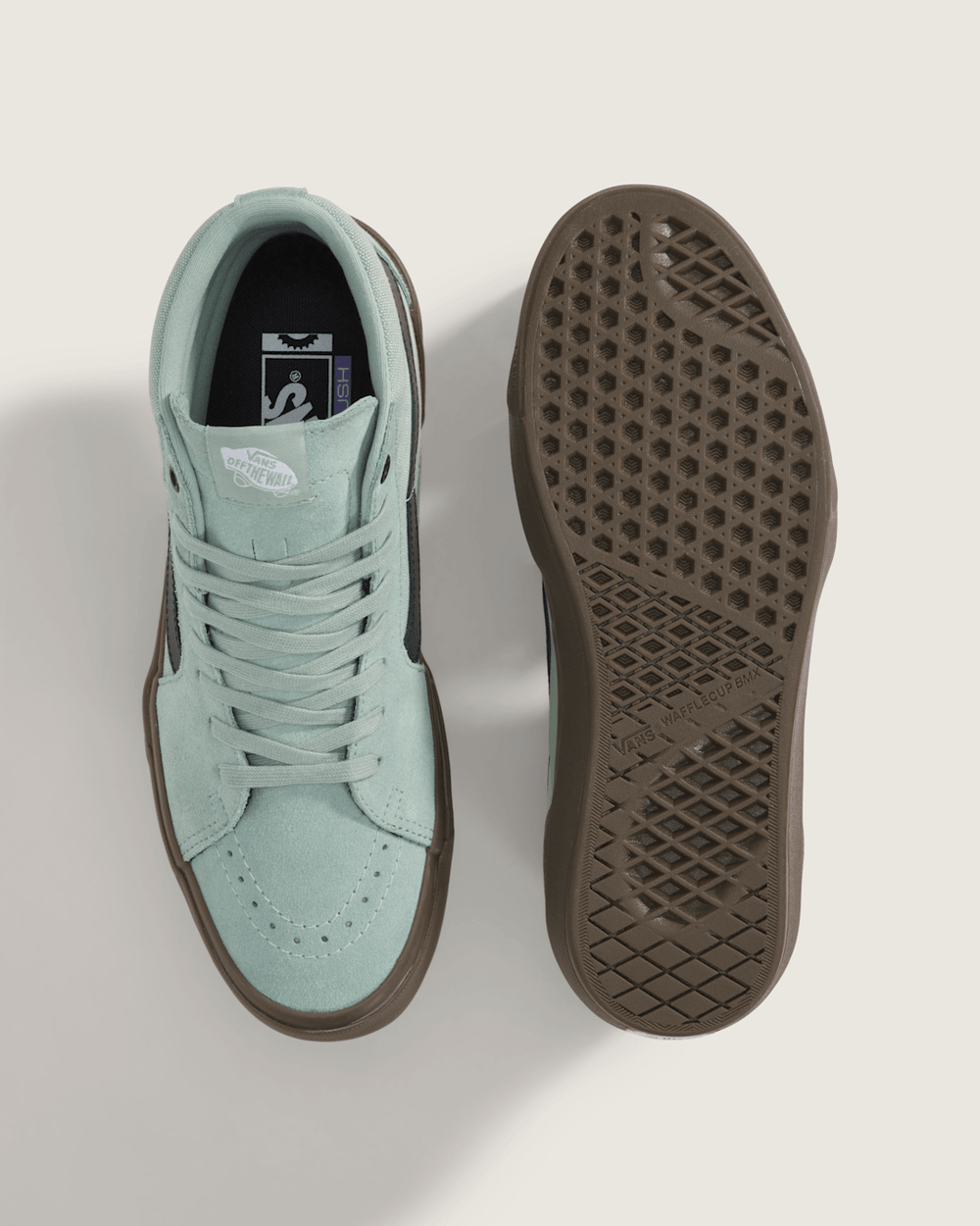 Women|Men Vans BMX Sk8-Hi Gum Shoe in Grey / Olive Green