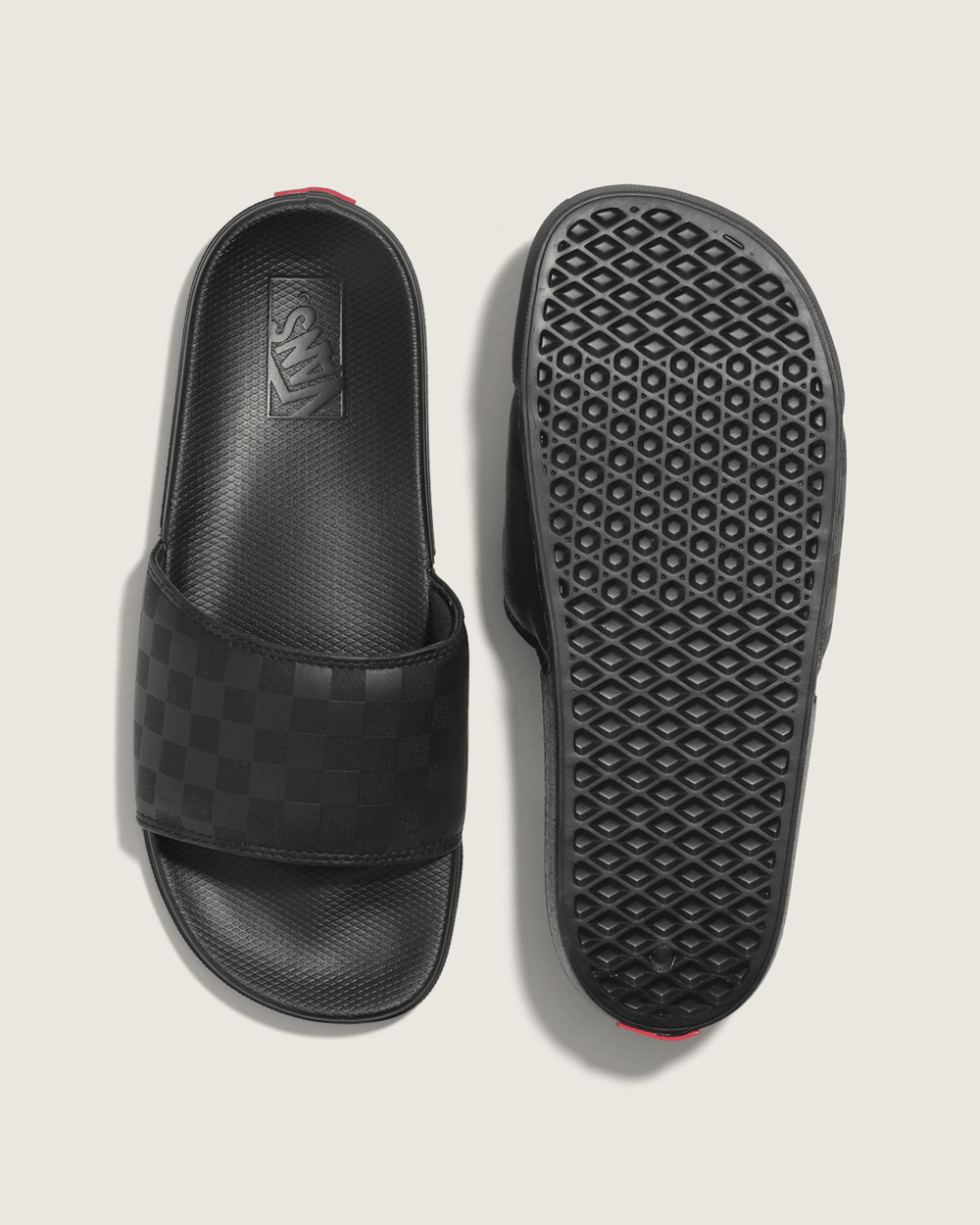 Women|Men Vans La Costa Slide-On Checkerboard Black/Black Sandals
