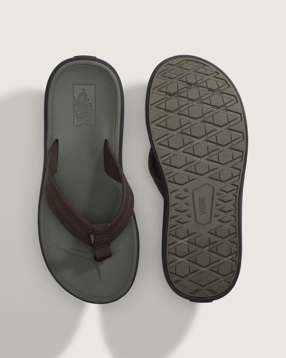 Women|Men Vans Seabrook Sandal in Demitasse Brown / Grape Leaf Green