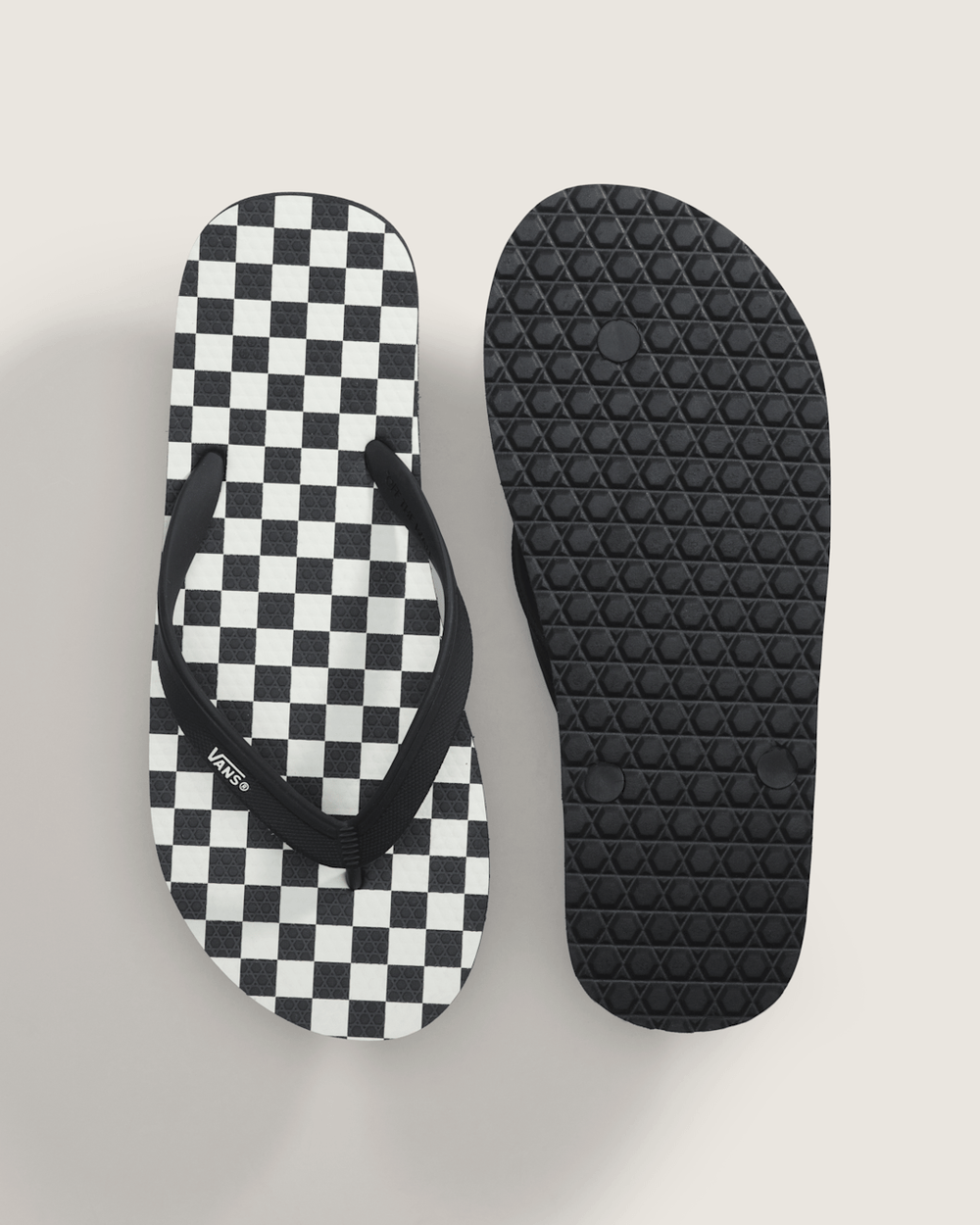 Women|Men Vans Makena Checkerboard Sandal in Checkerboard Black / Marshmallow White