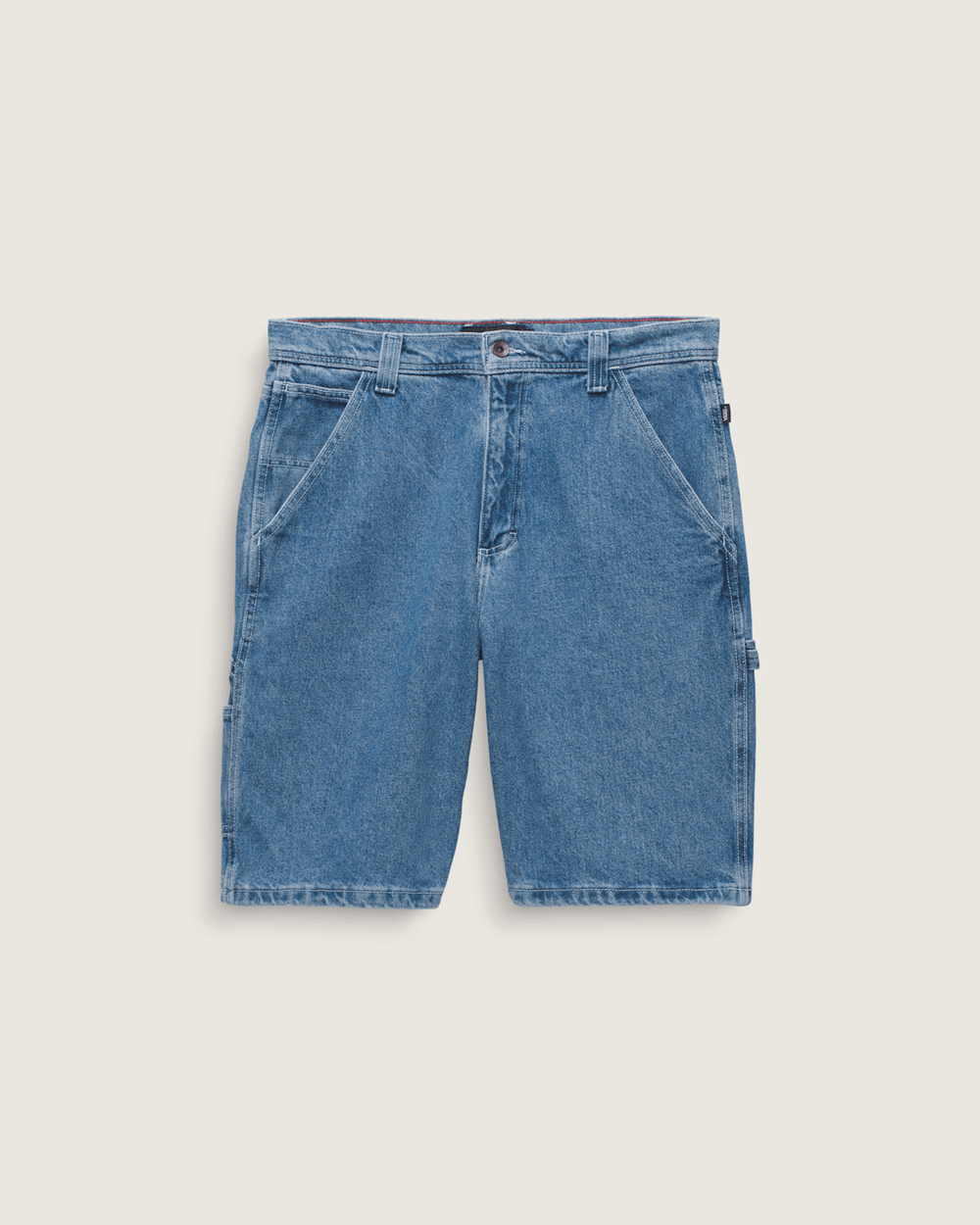 Women|Men Vans Drill Chore Loose Denim Shorts in Stone Wash Blue