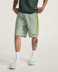 Women|Men Vans Daily AOP Sideline Boardshorts in Grey Olive Green