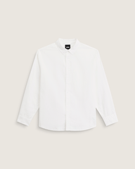 Men Vans Lawson Solid Oxford Long Sheeve Shirt in White