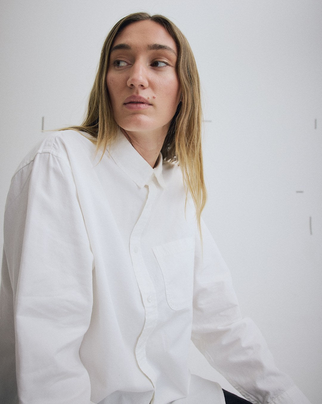 Men Vans Lawson Solid Oxford Long Sheeve Shirt in White