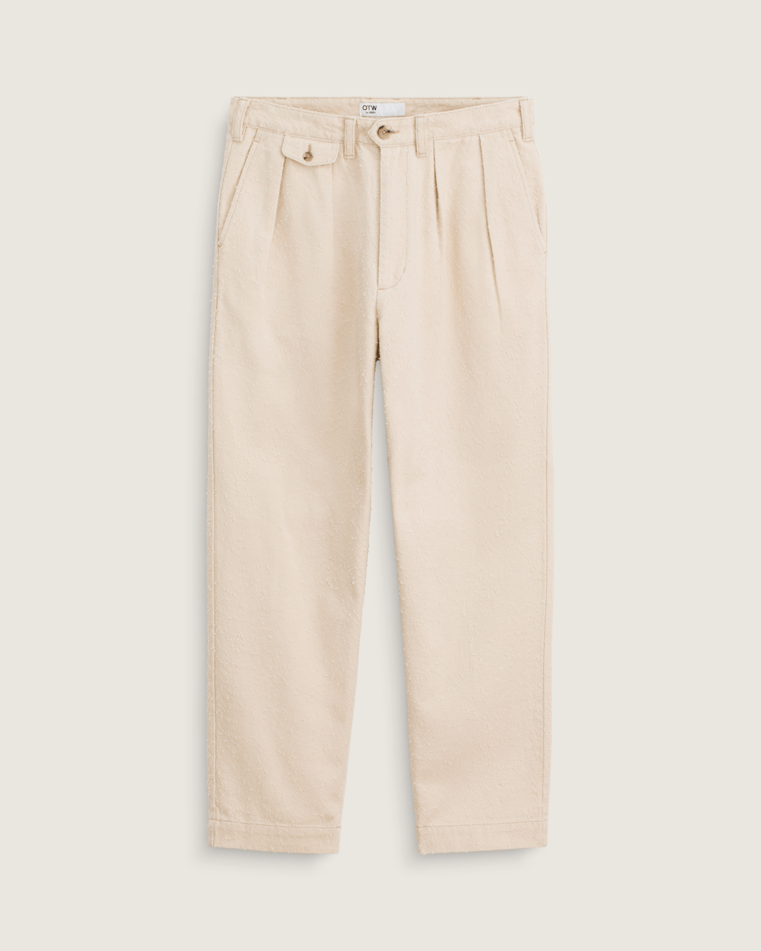 Men Vans OTW by Vans Back Pleated Trousers in Creme Brulee Beige