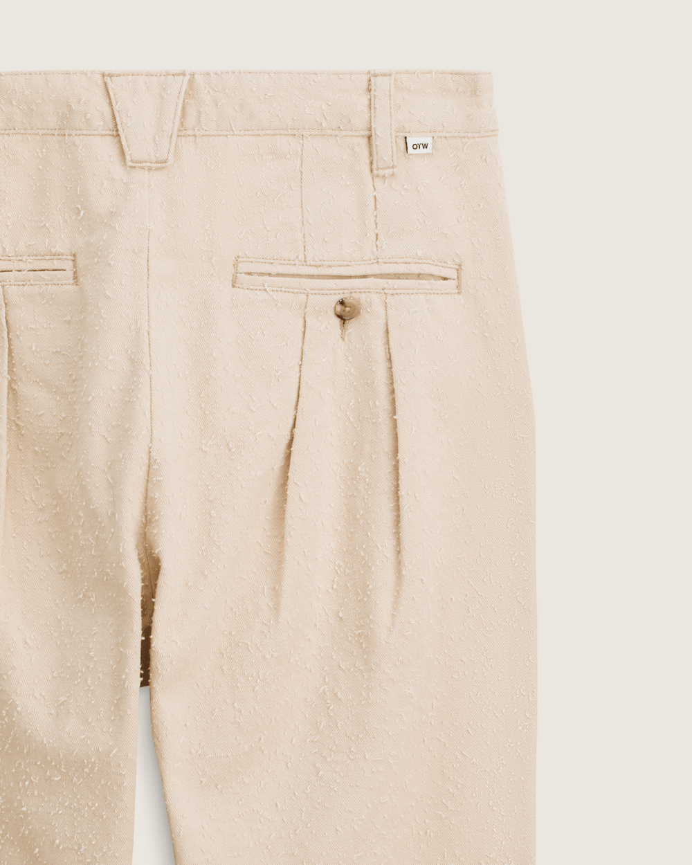 Men Vans OTW by Vans Back Pleated Trousers in Creme Brulee Beige