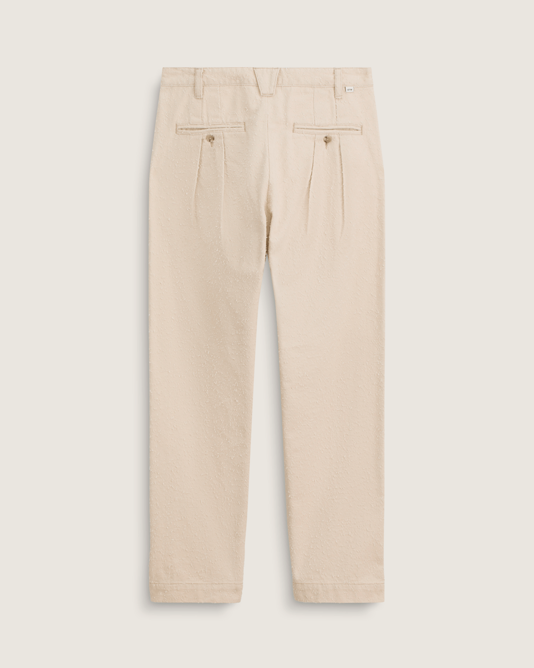 Men Vans OTW by Vans Back Pleated Trousers in Creme Brulee Beige