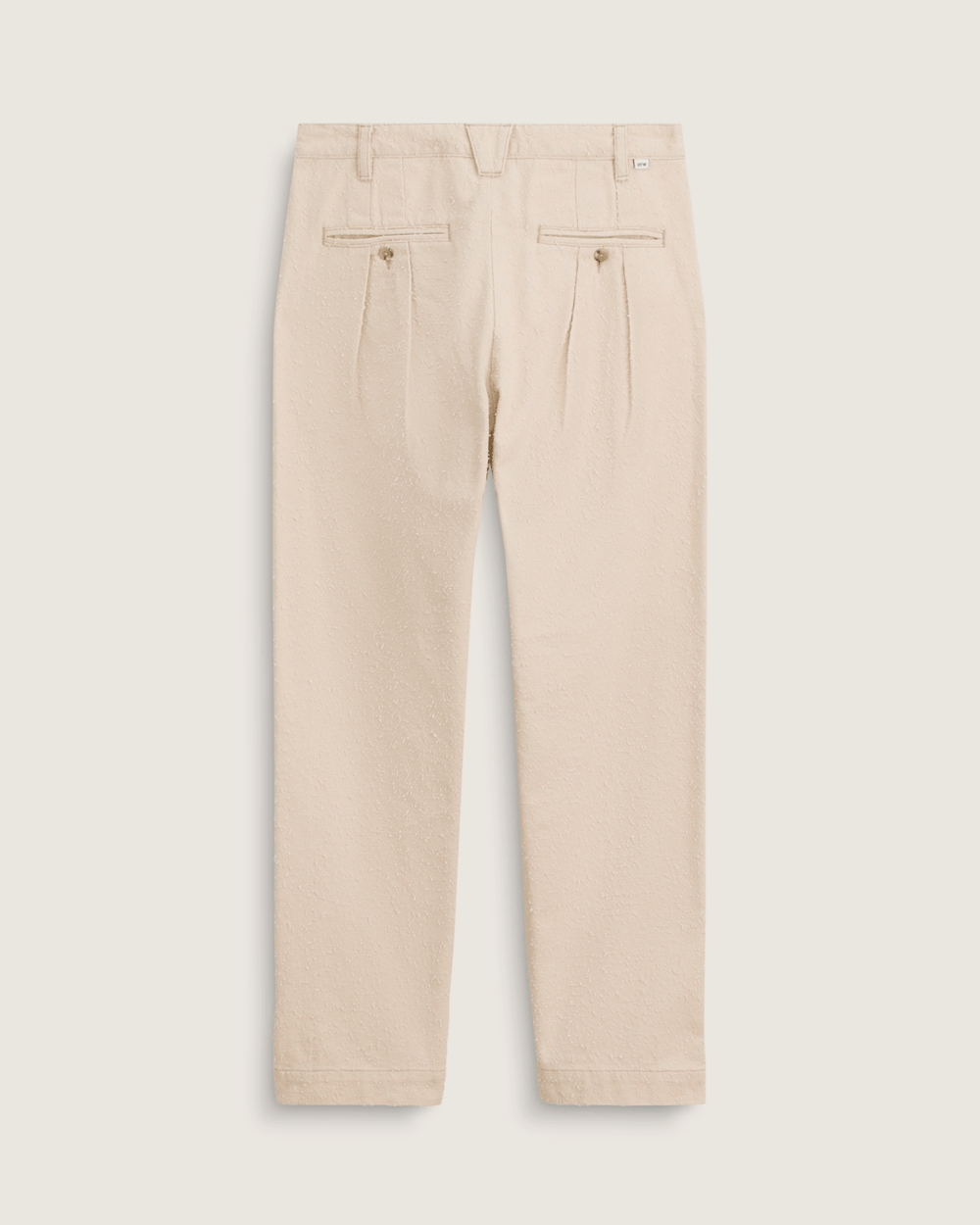 Men Vans OTW by Vans Back Pleated Trousers in Creme Brulee Beige