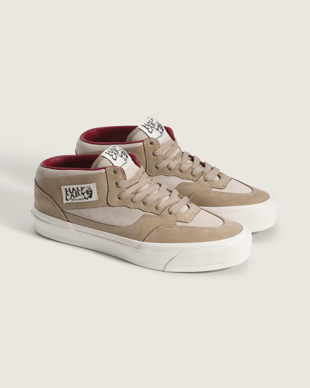 Men Vans Premium Half Cab Shoe in Oatmeal Beige