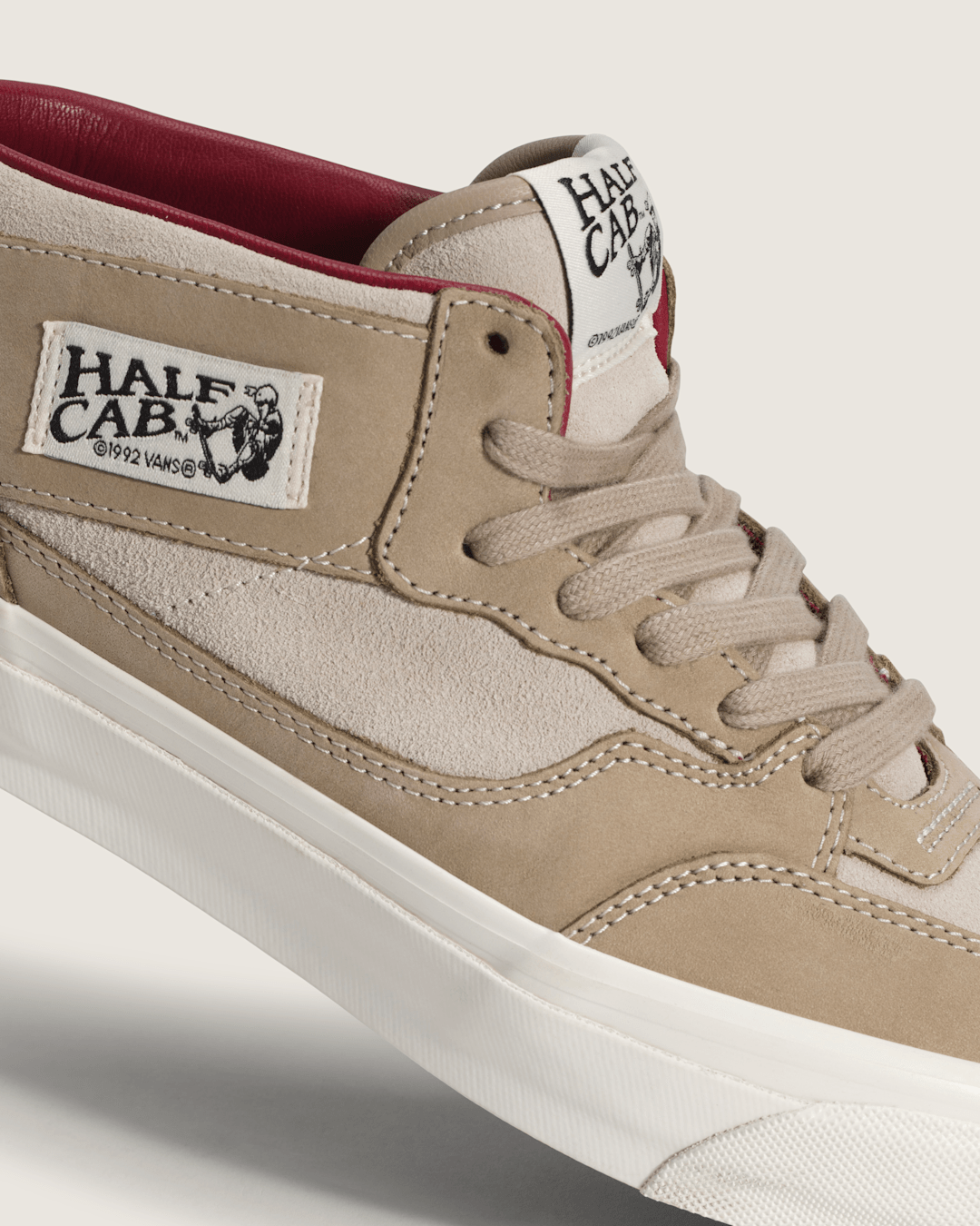 Men Vans Premium Half Cab Shoe in Oatmeal Beige