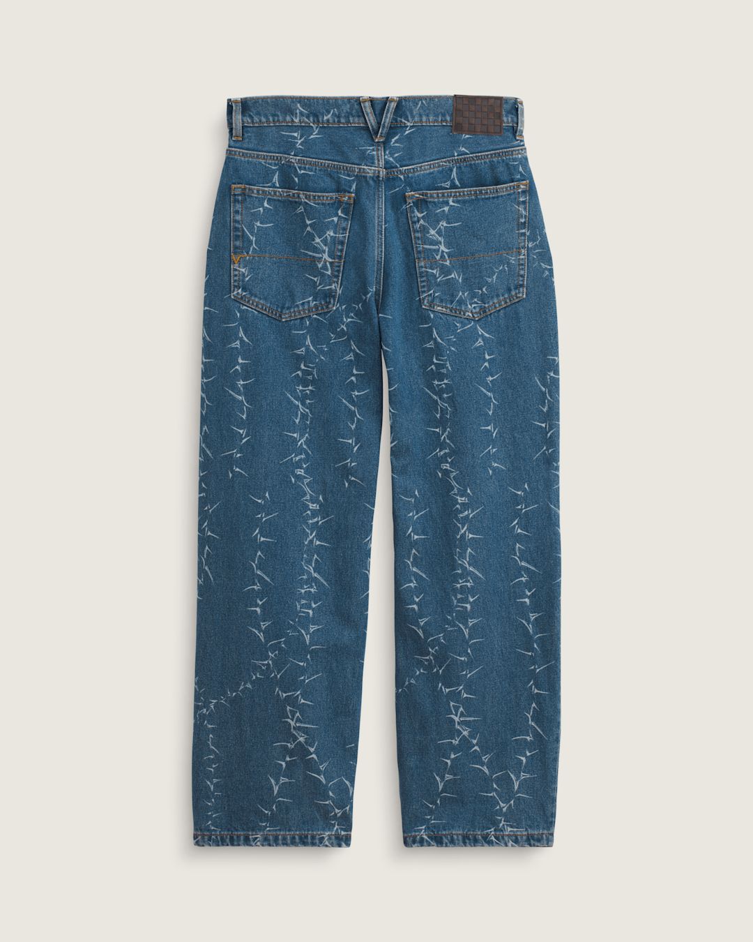 Men Vans Check-5 Baggy Denim Pants in Vintage Indigo Blue