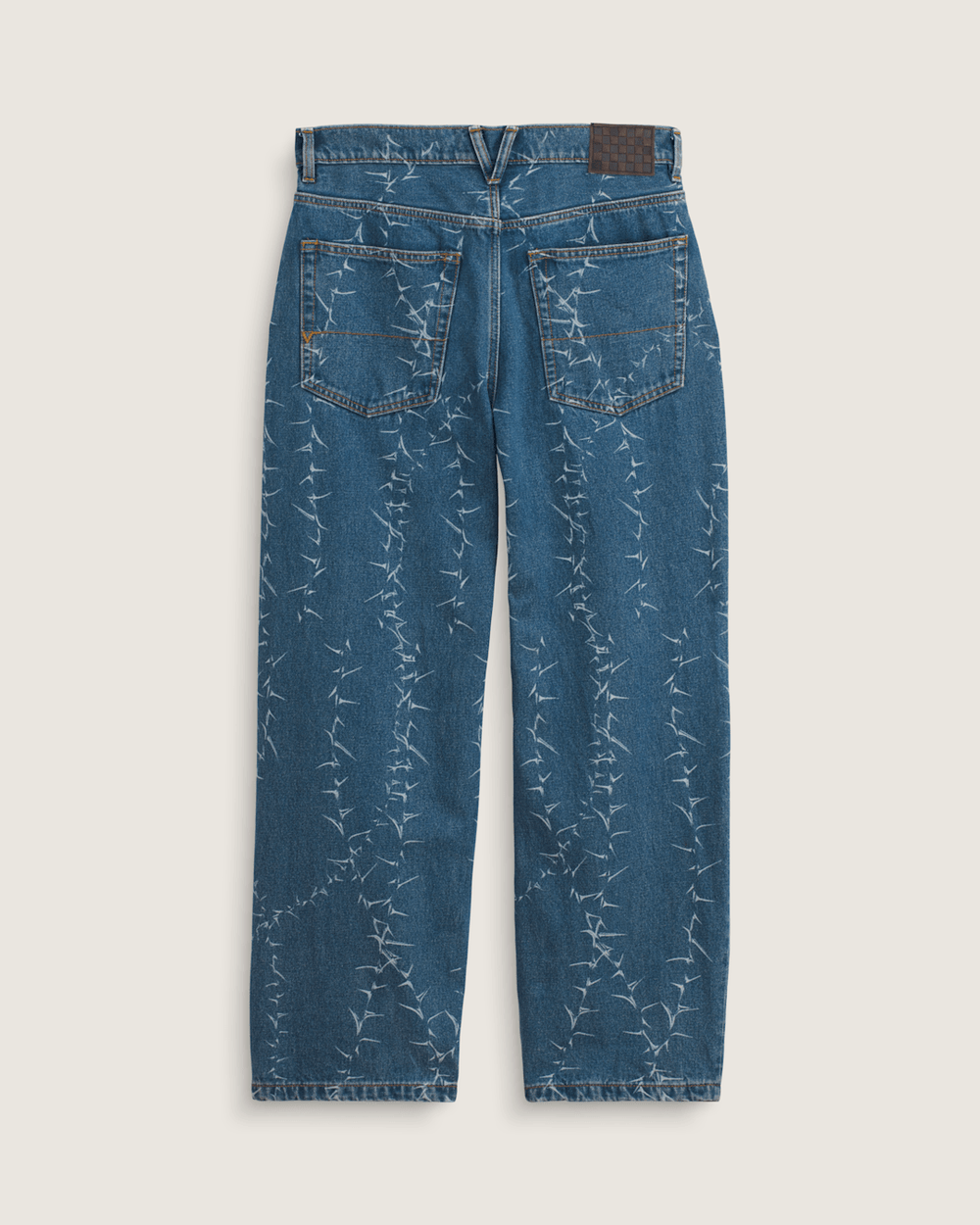 Men Vans Check-5 Baggy Denim Pants in Vintage Indigo Blue
