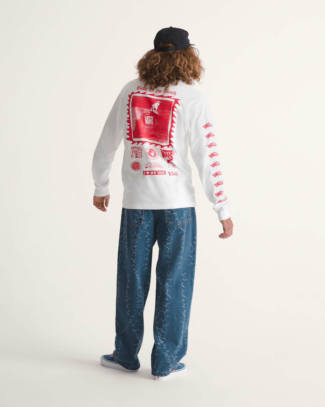 Men Vans Check-5 Baggy Denim Pants in Vintage Indigo Blue