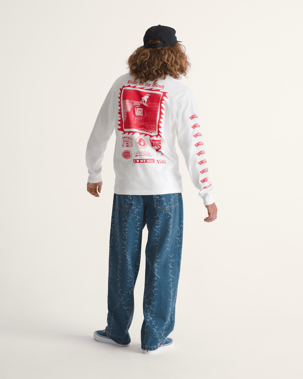 Men Vans Check-5 Baggy Denim Pants in Vintage Indigo Blue