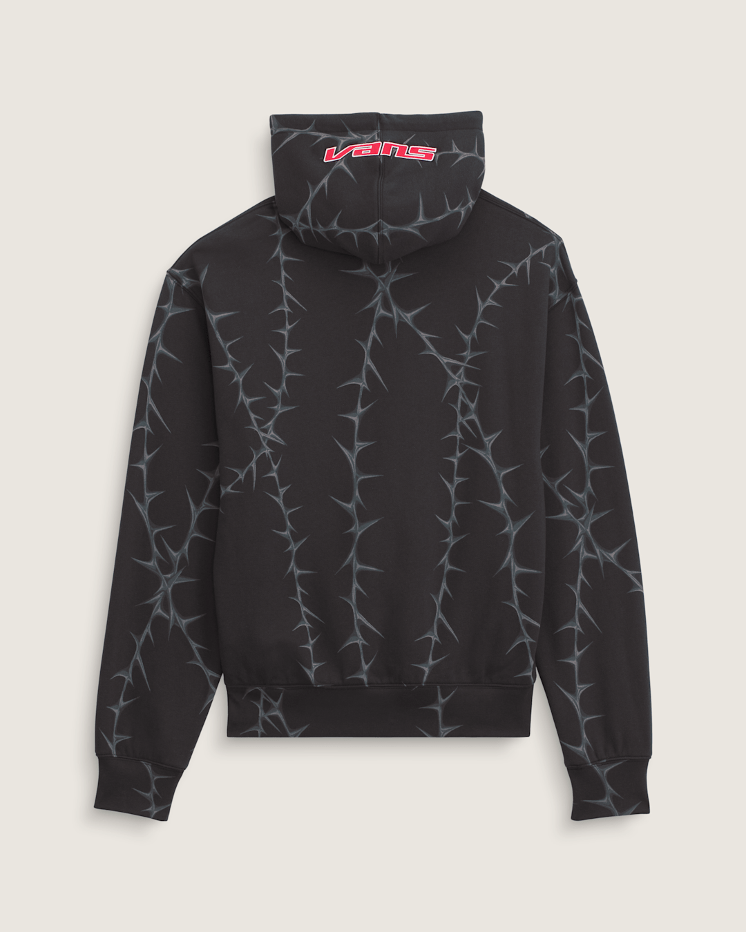 Men Vans Prickler Patch Zip Hoodie in Black