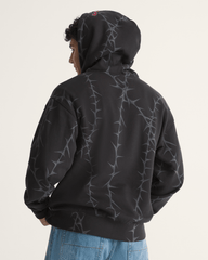 Men Vans Prickler Patch Zip Hoodie in Black