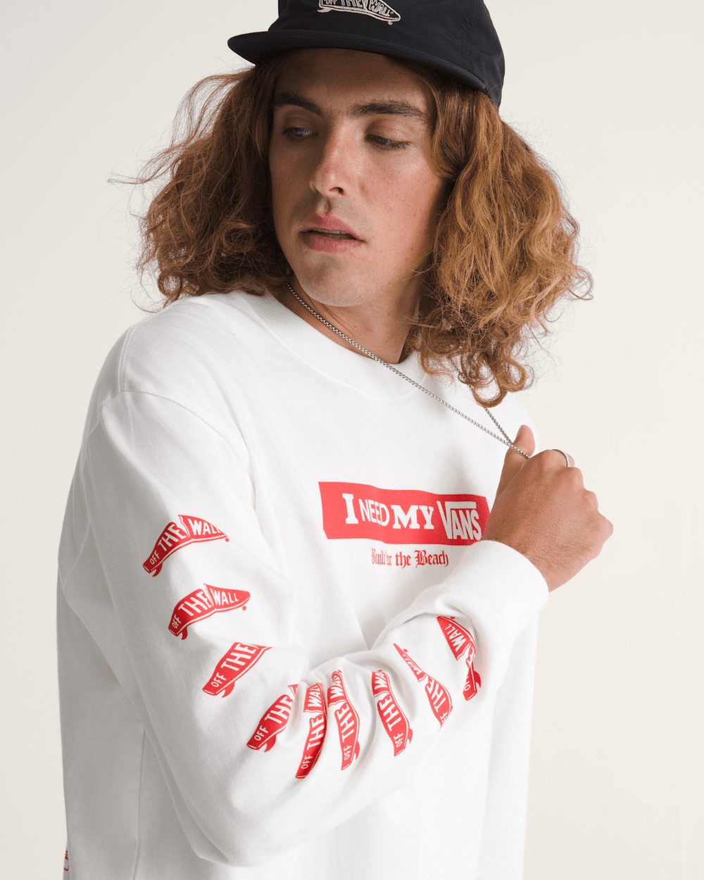 Men Vans I Need My Long Sleeve T-Shirt in White