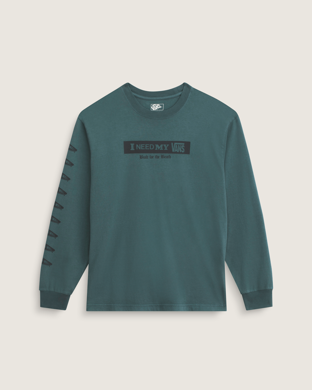 Men Vans I Need My Long Sleeve T-Shirt in Mossy Olive Green