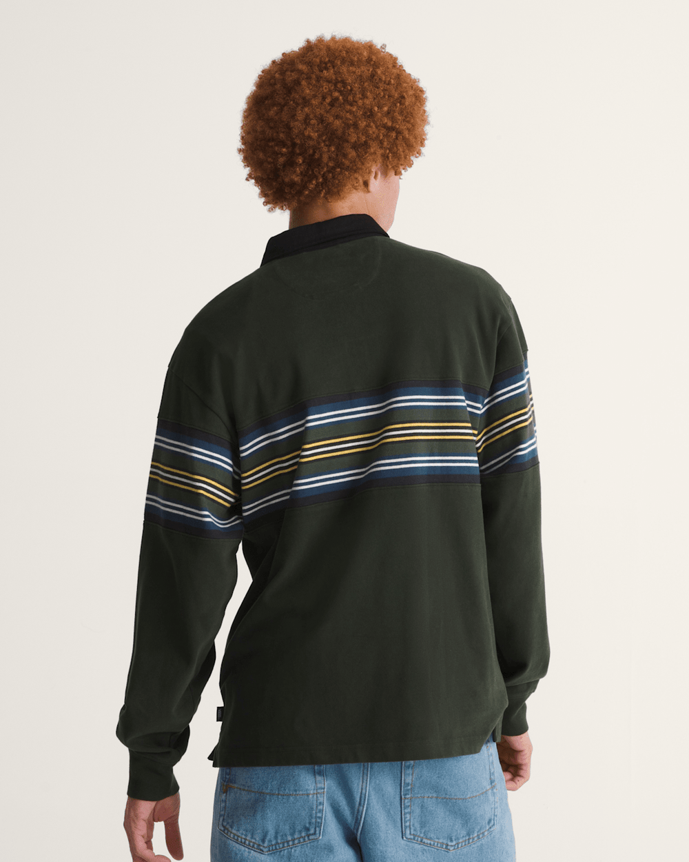 Men Vans Surge Rugby Long Sleeve Shirt in Dried Kelp Green