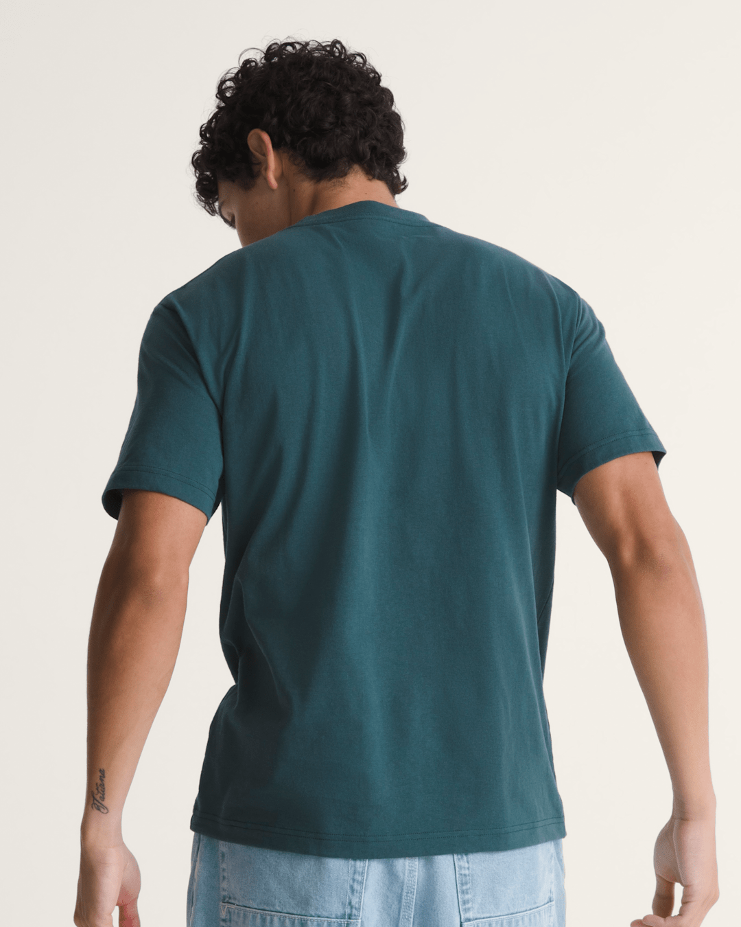 Men Vans New Left Chest T-Shirt in Mossy Olive Green