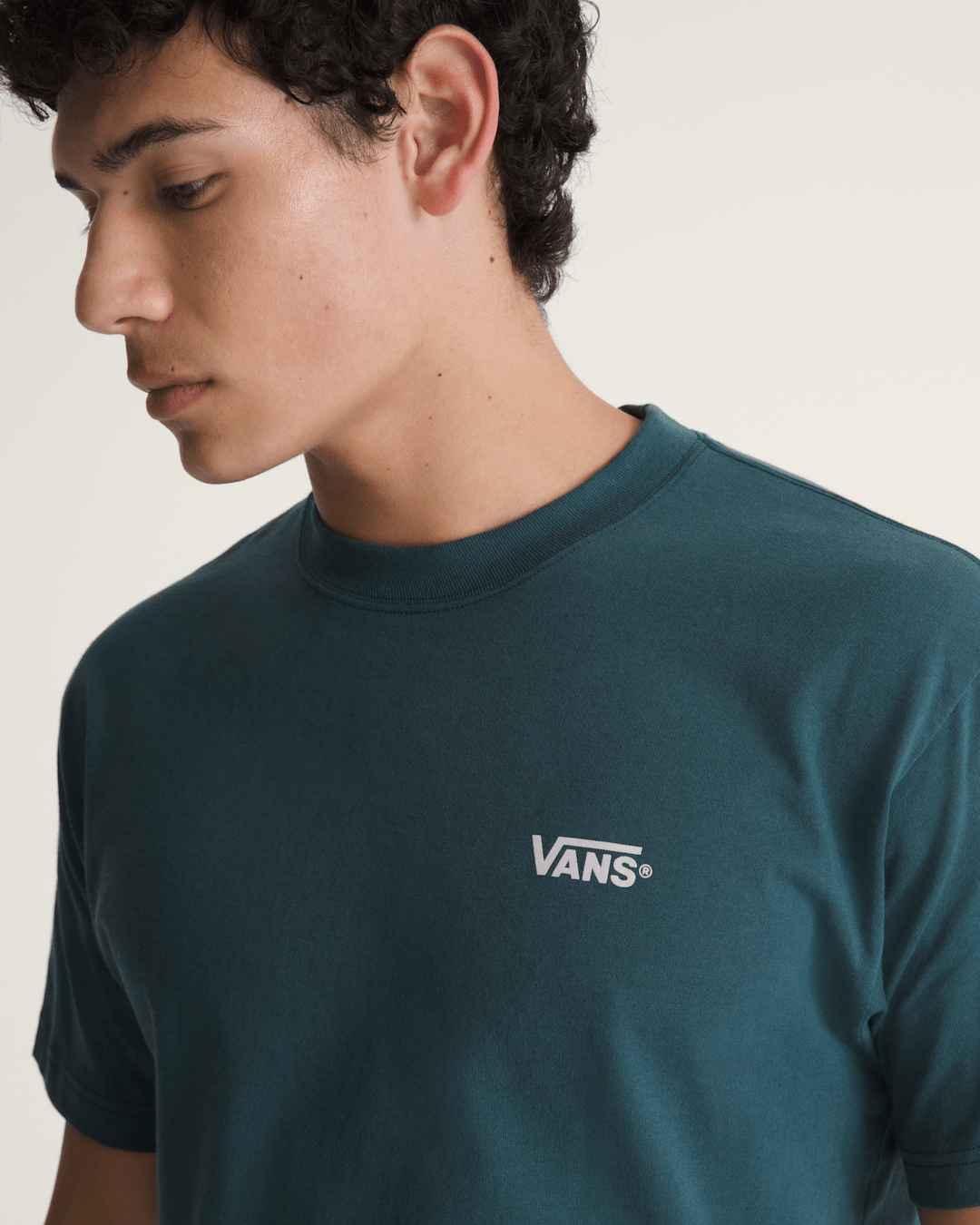 Men Vans New Left Chest T-Shirt in Mossy Olive Green
