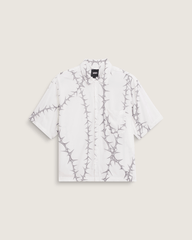 Men Vans Van Doren Printed Camp Button Up Shirt in White