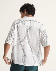 Men Vans Van Doren Printed Camp Button Up Shirt in White