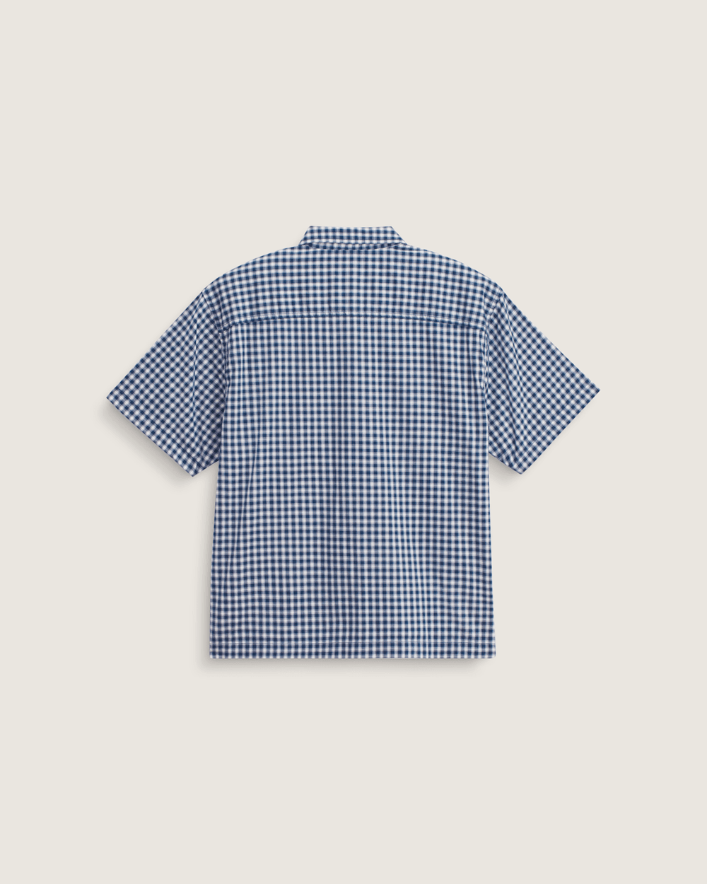 Men Vans Larkspur Mini Plaid Shirt in Deep Indigo Blue