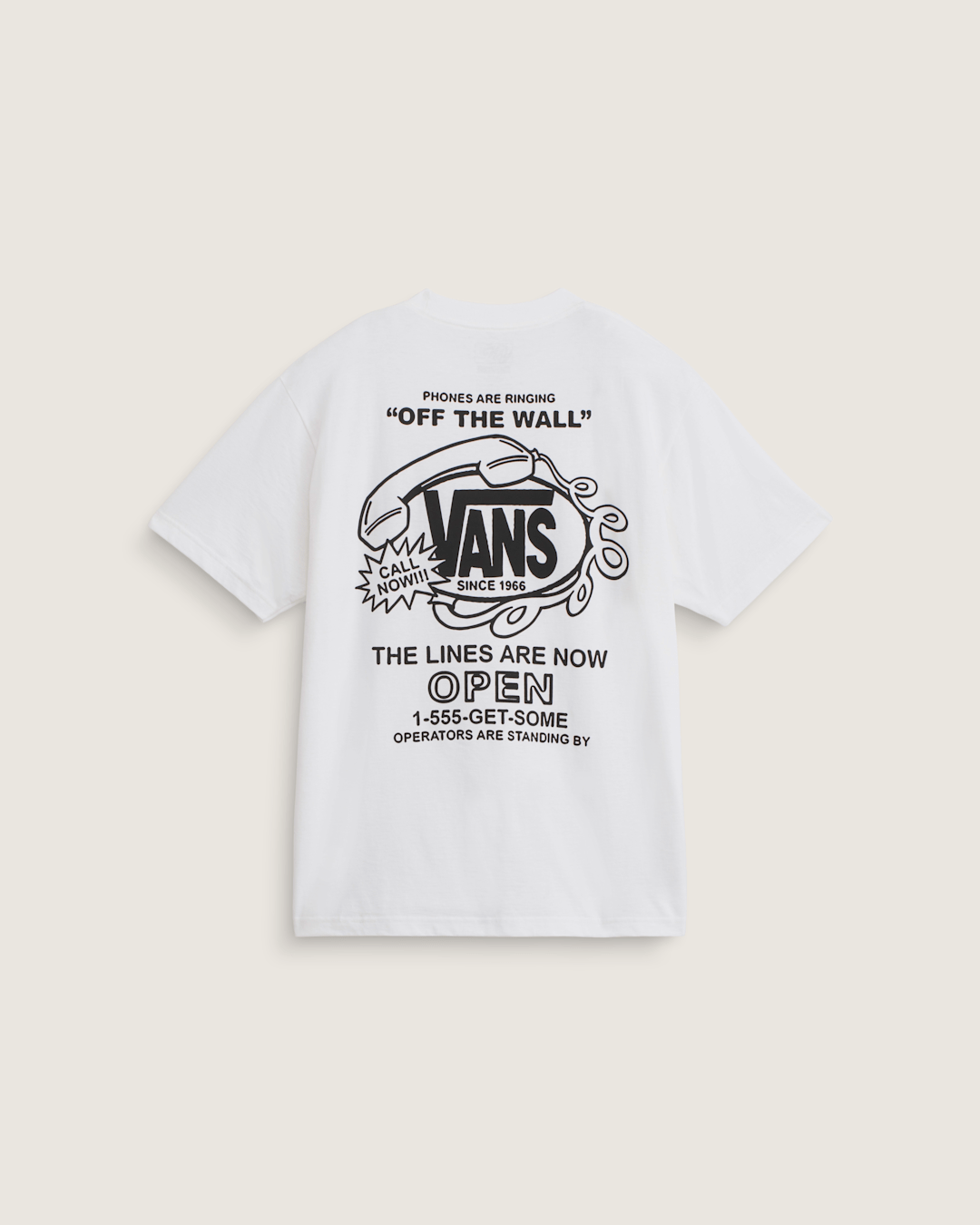 Men Vans Hot Lines T-Shirt in White