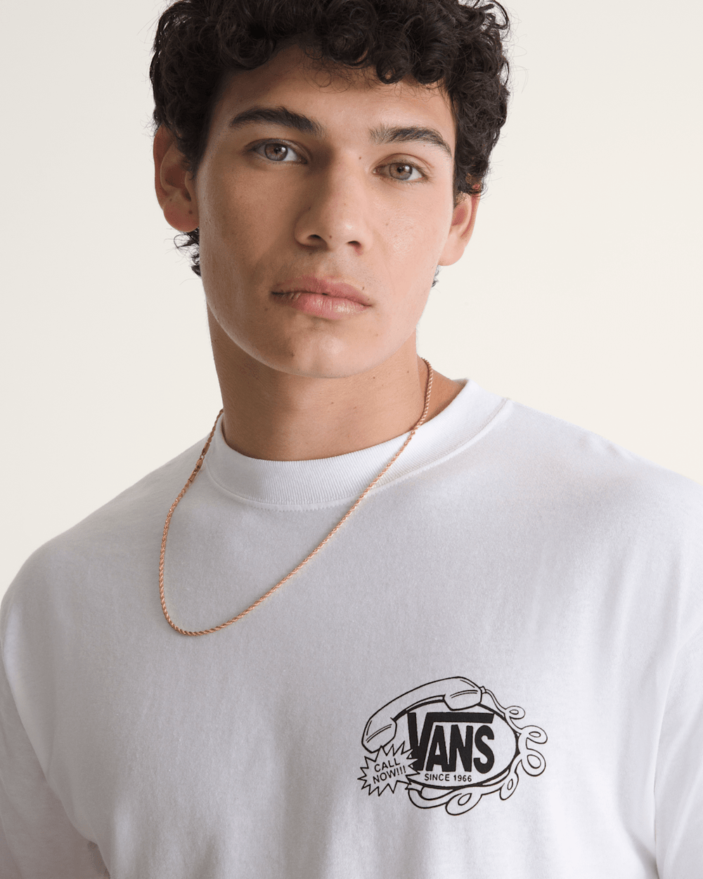 Men Vans Hot Lines T-Shirt in White