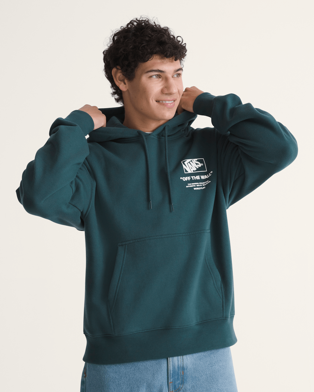 Men Vans Stacked Hi Pullover Hoodie in Mossy Olive Green