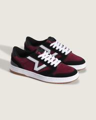 Men Vans Lowland 2.0 Shoe in Black / Port Red