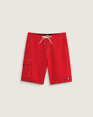 Men Vans Voyage Long Cargo Boardshorts in Racing Red