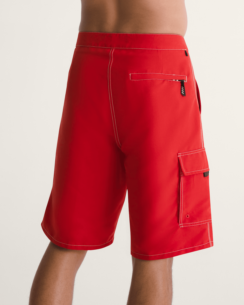 Men Vans Voyage Long Cargo Boardshorts in Racing Red