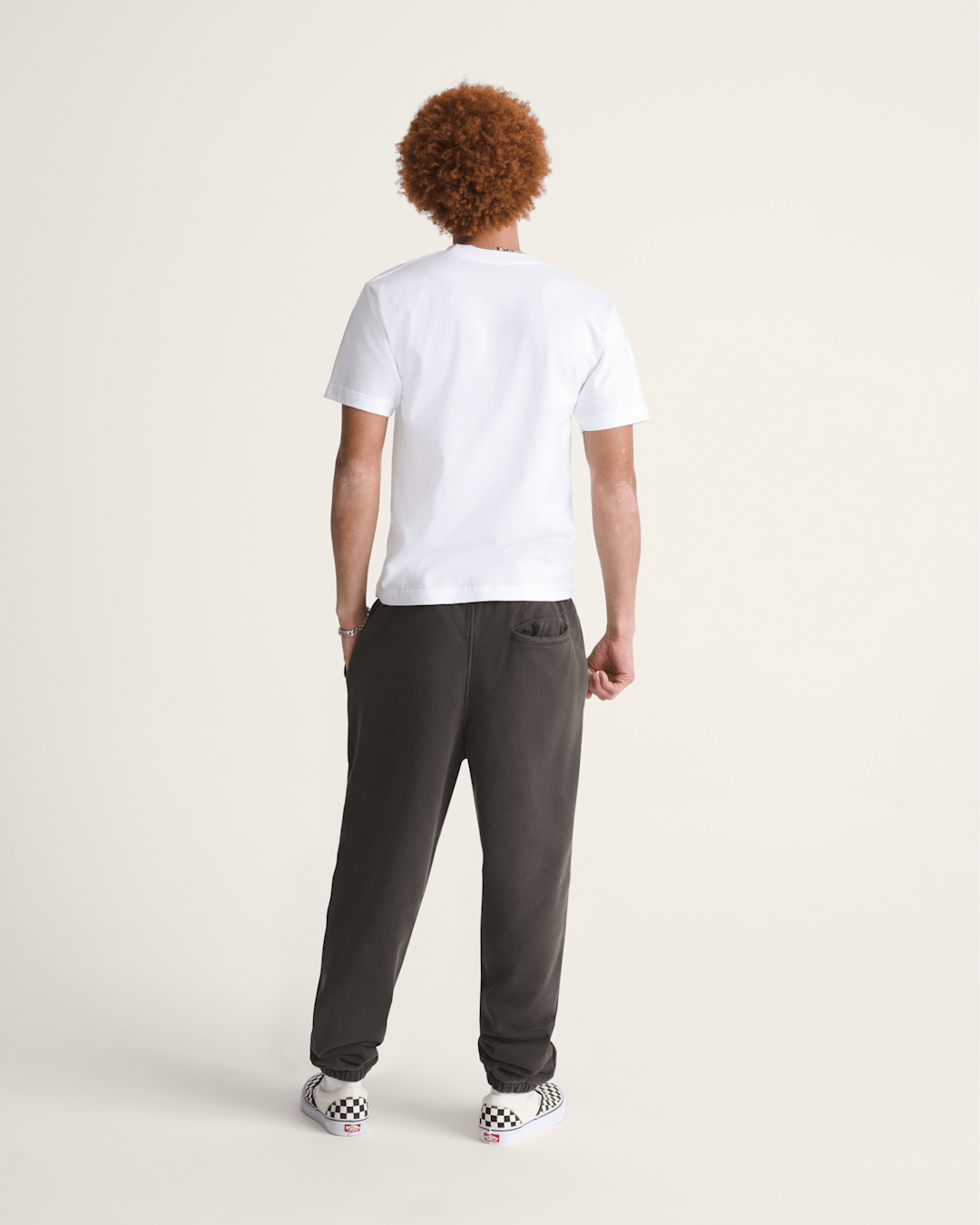 Men Vans Premium Fleece Sweat Pants in Faded Black
