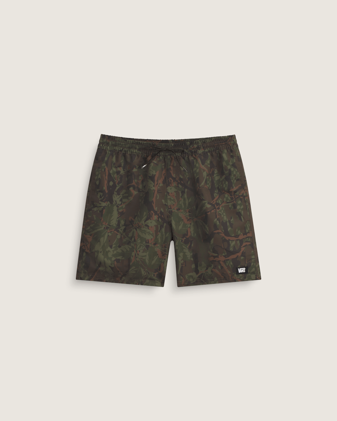 Men Vans Primary II Elastic Printed Boardshorts in Obsidian Fern Green