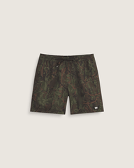 Men Vans Primary II Elastic Printed Boardshorts in Obsidian Fern Green