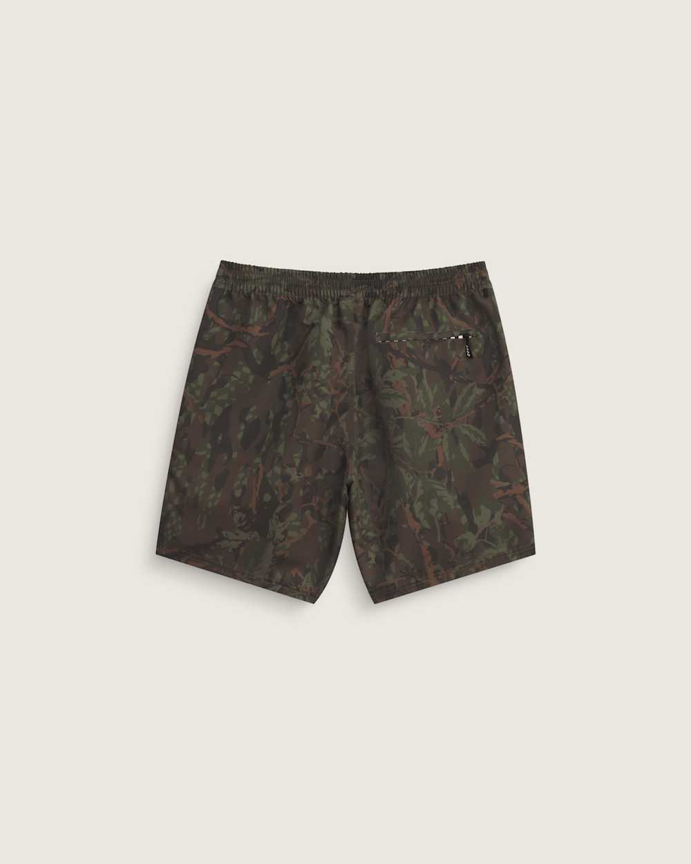 Men Vans Primary II Elastic Printed Boardshorts in Obsidian Fern Green