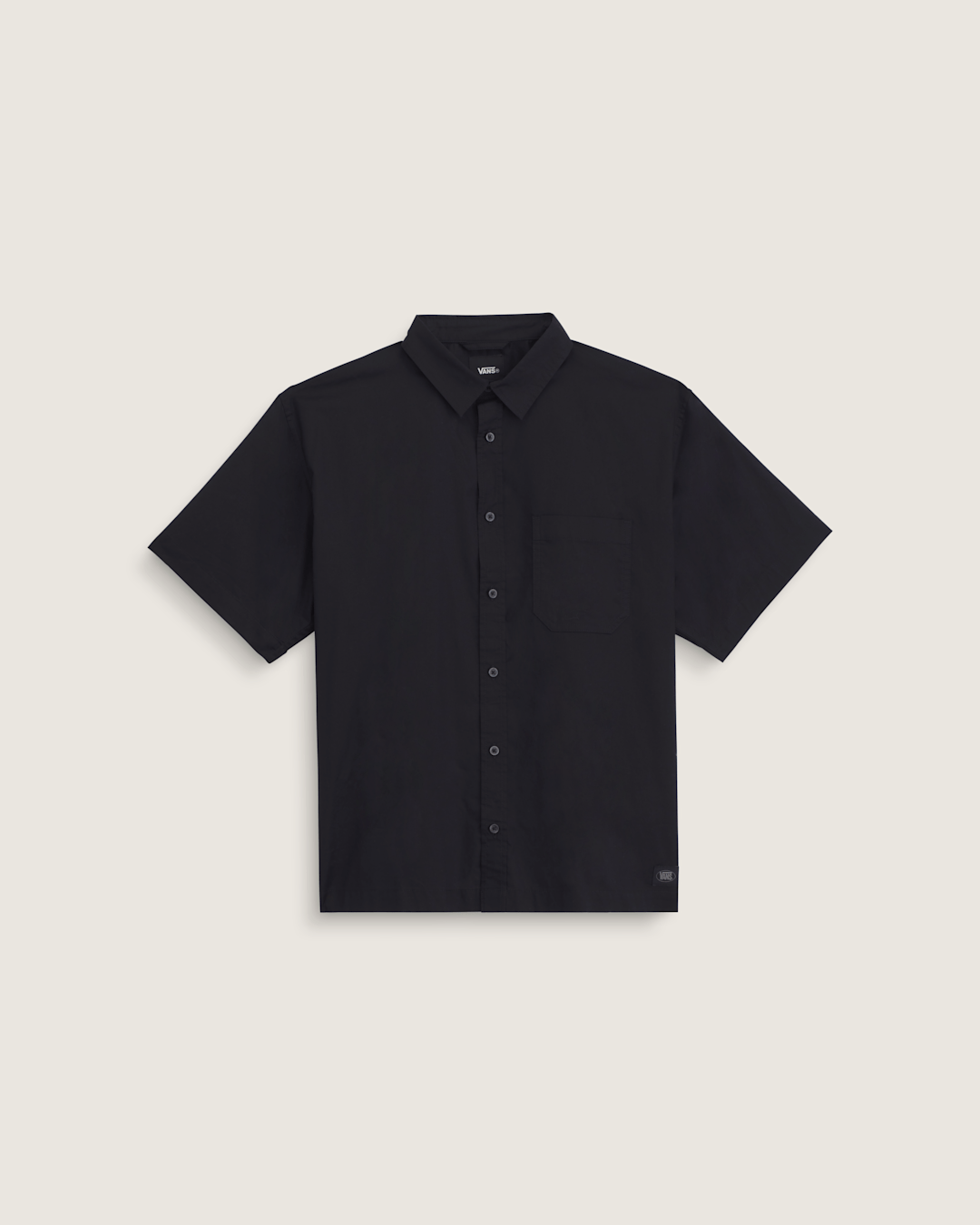 Men Vans Larkspur Solid Shirt in Black