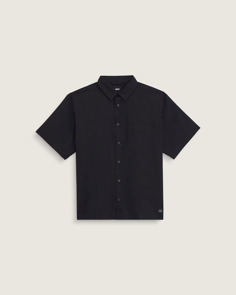 Men Vans Larkspur Solid Shirt in Black