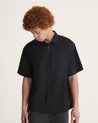 Men Vans Larkspur Solid Shirt in Black