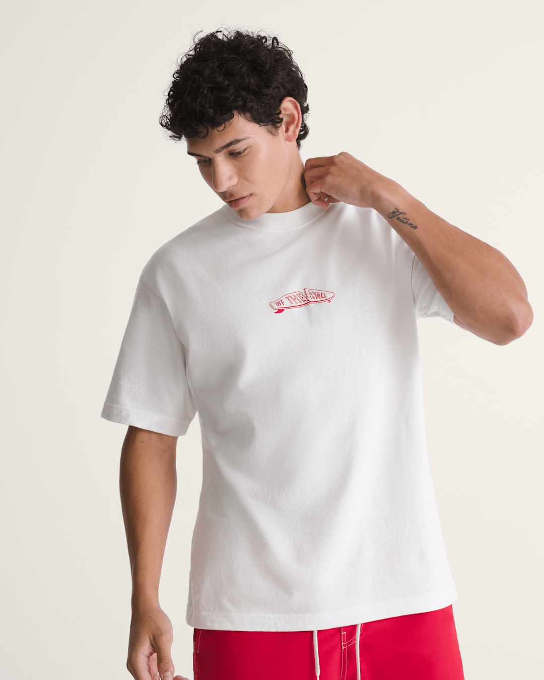 Men Vans Buckled T-Shirt in White