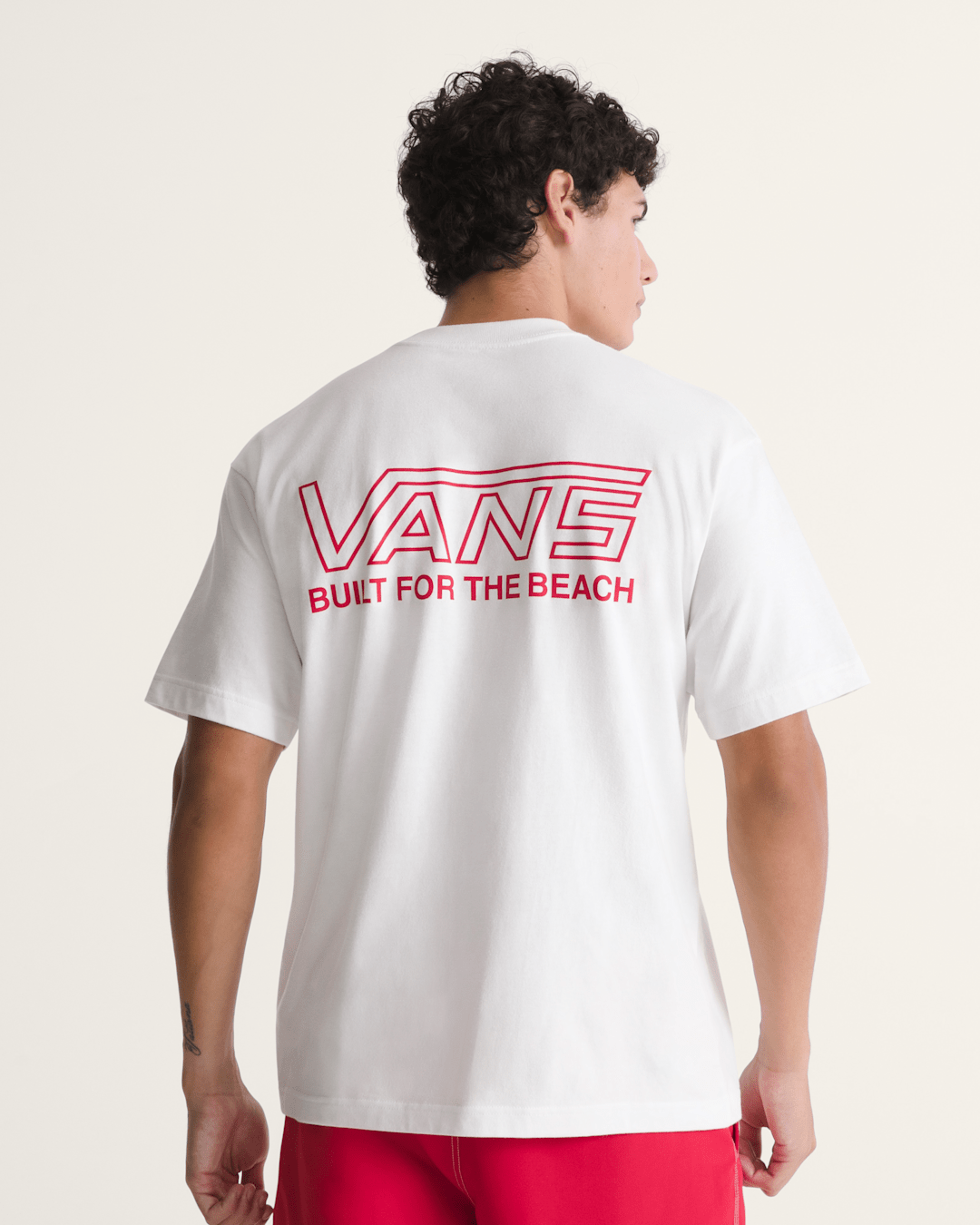 Men Vans Buckled T-Shirt in White