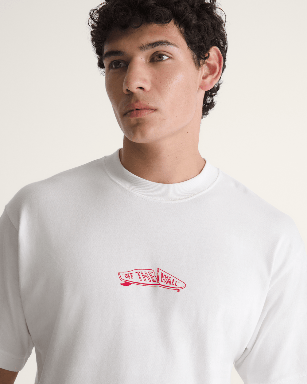 Men Vans Buckled T-Shirt in White