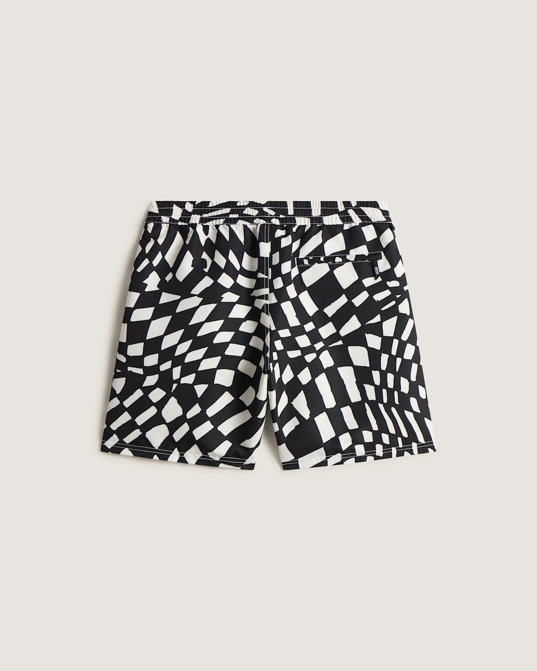 Men Vans Primary II Elastic Printed Boardshorts in Black / White