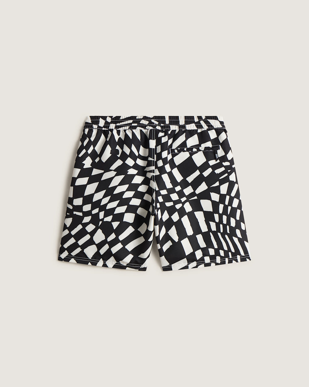 Men Vans Primary II Elastic Printed Boardshorts in Black / White