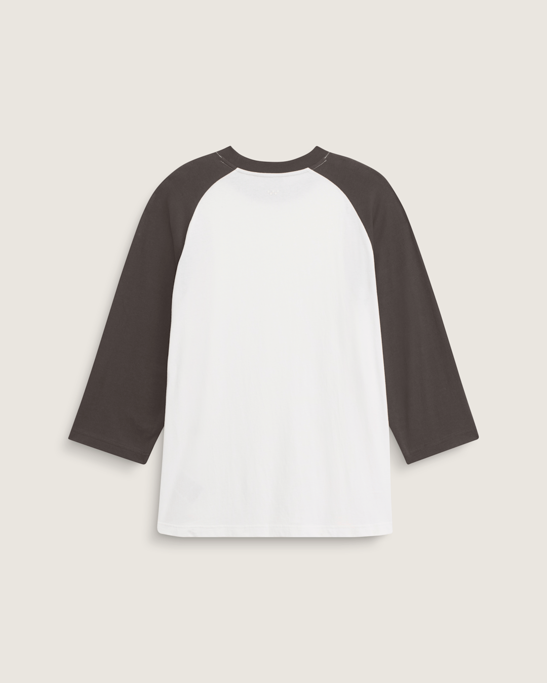 Men Vans Standard Raglan T-Shirt in Faded Black / Egret White