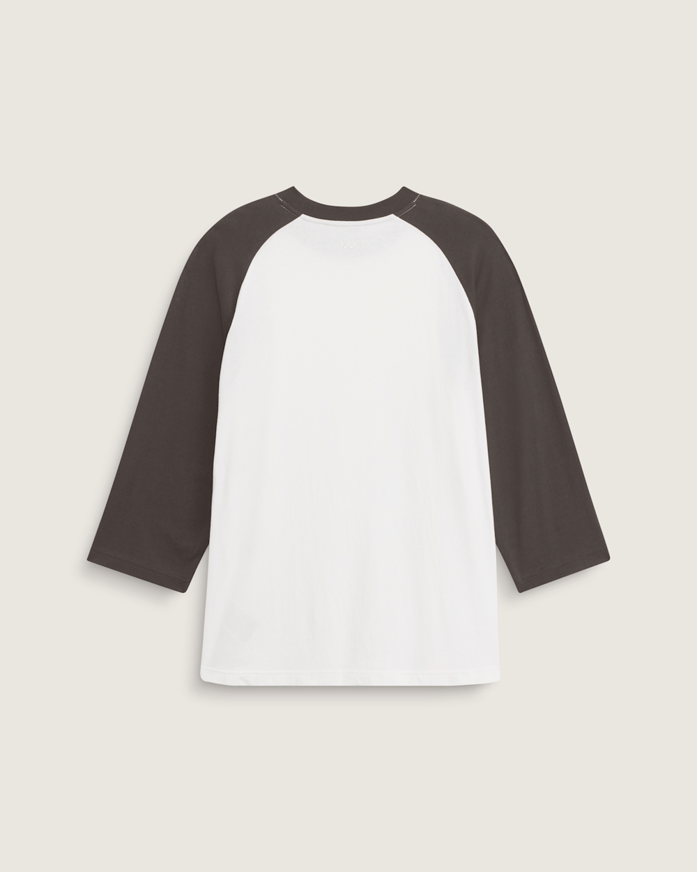 Men Vans Standard Raglan T-Shirt in Faded Black / Egret White