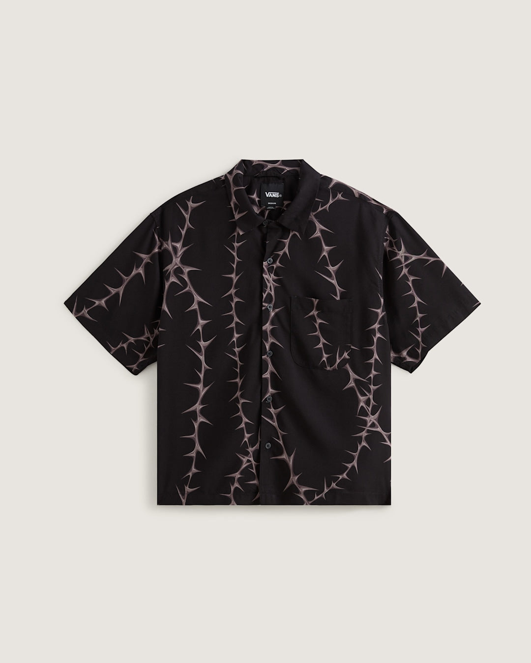 Men Vans Van Doren Printed Camp Shirt in Black